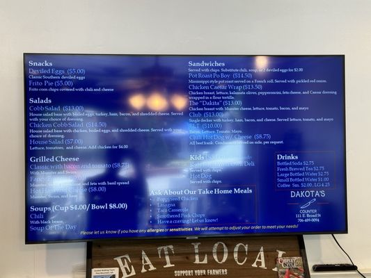Menu photo 2 Dakota’s Counter Pine Mountain, GA