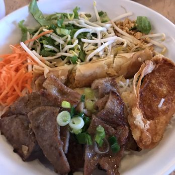 Pho An & Sushi Bar - Char grilled pork, shrimp cake and egg roll vermicelli bowl - Vietnamese Near Me - Conroe, Texas Pho An & Sushi Bar - Char grilled pork, shrimp cake and egg roll vermicelli bowl - Vietnamese Near Me - Conroe, Texas