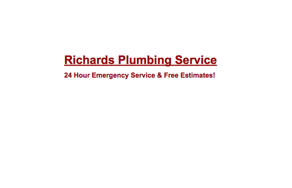 Richards Plumbing Service