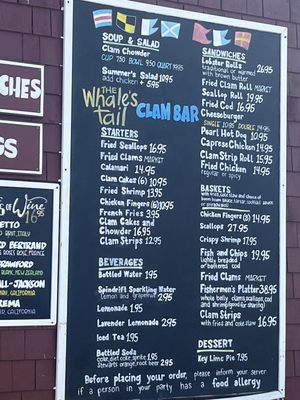 Menu photo 1 Whale’s Tail Clam Bar New Bedford, MA Menu photo 1 Whale’s Tail Clam Bar New Bedford, MA