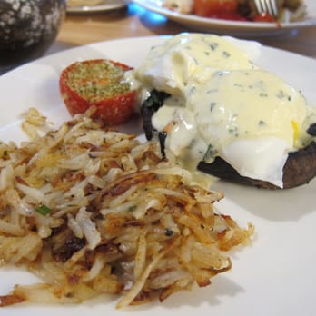 Early Bird - Frank Floyd Benedict with harsh brown and broiled tomato - New American Near Me - Fullerton, California Early Bird - Frank Floyd Benedict with harsh brown and broiled tomato - New American Near Me - Fullerton, California