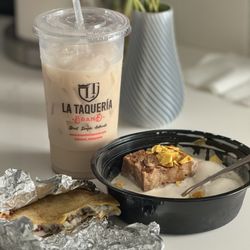 La Taqueria Brand - Horchata 5 stars, carne asada mulita 5 stars Capirotada 5 stars