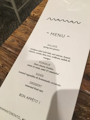 Menu photo 4 maman Toronto, ON