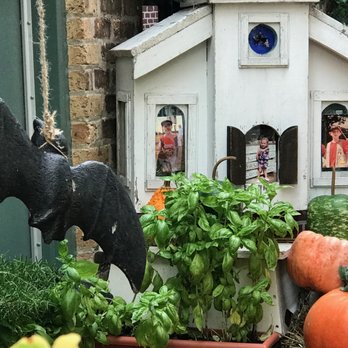 Amidei Mercantino - a birdhouse with a bat and pumpkins - Grocery Near Me - Lake Forest, Illinois Amidei Mercantino - a birdhouse with a bat and pumpkins - Grocery Near Me - Lake Forest, Illinois
