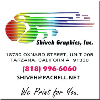 Shiveh Graphics Inc - Printing Services Near Me - Tarzana, California Shiveh Graphics Inc - Printing Services Near Me - Tarzana, California