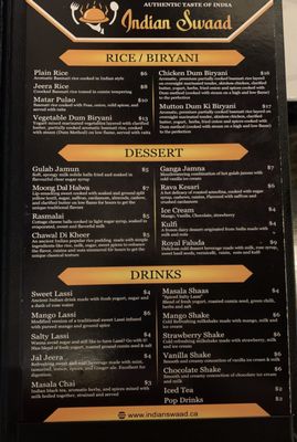 Menu photo 7 Indian Swaad Windsor, ON