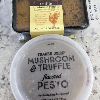 Trader Joe's - Truffle Mousse Pâté and the new TJs Mushroom & Truffle Pesto - Grocery Near Me - Folsom, California