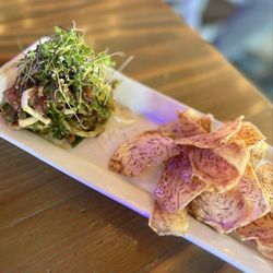 The Hukilau - Poke with Freshly Fried Taro Chips
