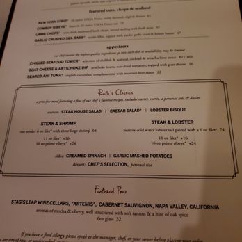 Ruth's Chris Steak House - Menu - Steakhouses Near Me - Pasadena, California