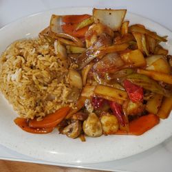 Paradise Cafe - Garlic shrimp (lunch)