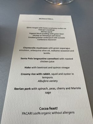Menu photo 1 Monastrell Alicante, A