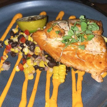 Packard Tavern - Salmon with cowboy caviar - New American Near Me - Charlotte, North Carolina Packard Tavern - Salmon with cowboy caviar - New American Near Me - Charlotte, North Carolina