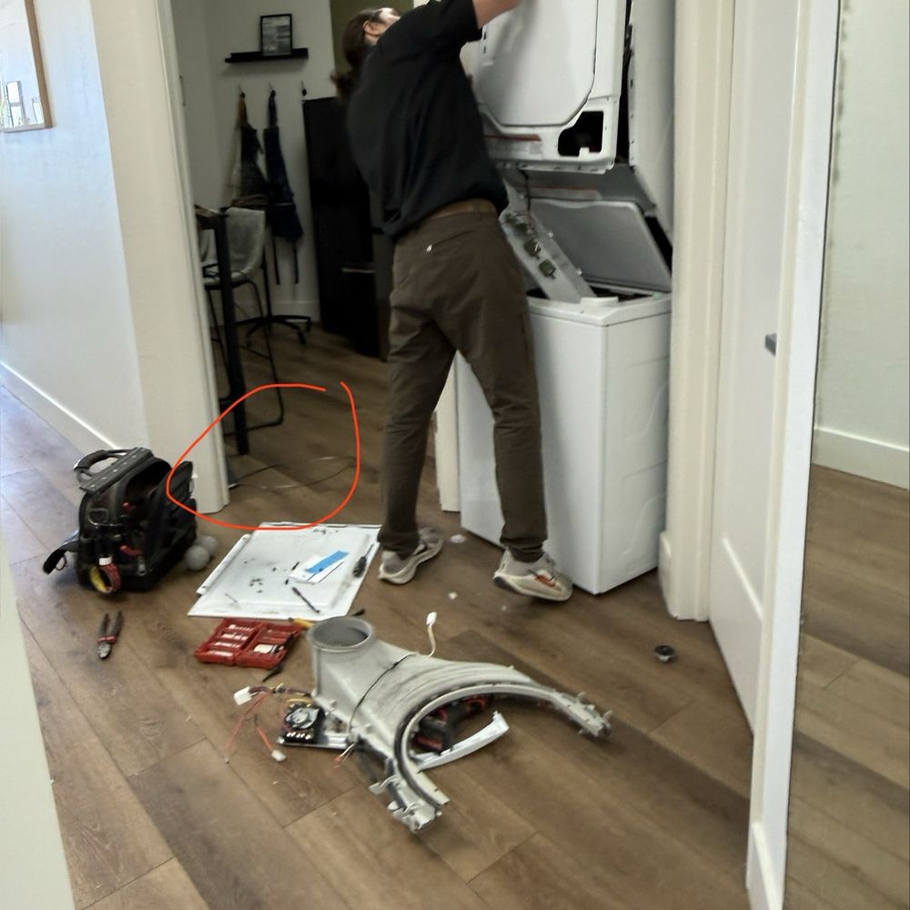 Lux Appliance Care - Metal ring he ripped off the drum laying on the floor. - Appliances & Repair Near Me - Phoenix, Arizona
