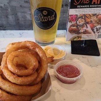 The Stand - American Classics Redefined - Onion rings with The Stand IPA - New American Near Me - Irvine, California The Stand - American Classics Redefined - Onion rings with The Stand IPA - New American Near Me - Irvine, California