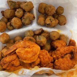 Leola's Crab Shack - Buffalo Shrimp and Fried Okra