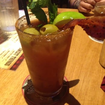Twin Peaks - Bloody Mary with bacon - New American Near Me - Fort Worth, Texas Twin Peaks - Bloody Mary with bacon - New American Near Me - Fort Worth, Texas