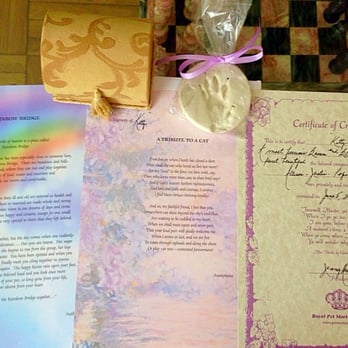 Royal Pet Mortuary - We just got Kitty's ashes, poems, certificate & her paw print. Thanks, John, for being so kind. - Pet Cremation Services Near Me Royal Pet Mortuary - We just got Kitty's ashes, poems, certificate & her paw print. Thanks, John, for being so kind. - Pet Cremation Services Near Me