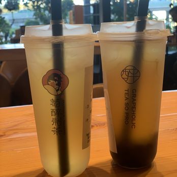Grapeholic - Peach Oolong with boba - Coffee & Tea Near Me - Millbrae, California