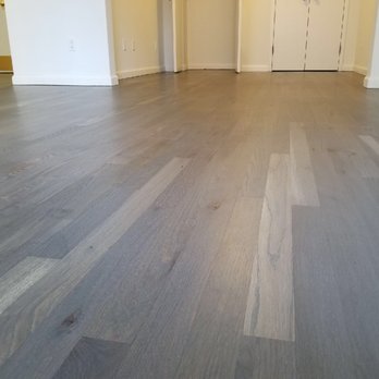 Red Oak Floors Treated With Special Reactive Stain And Then Coated