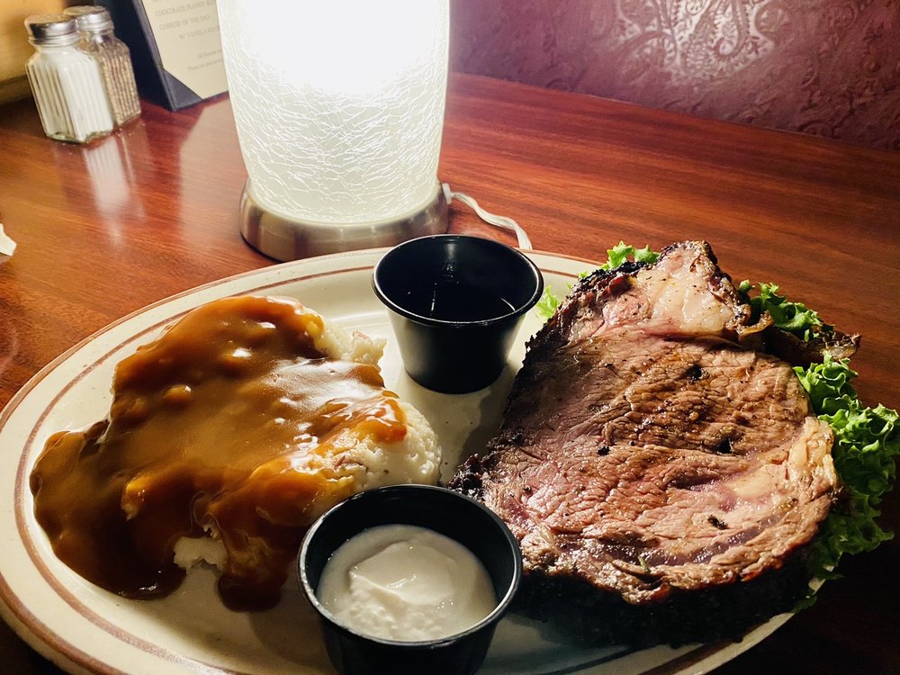 Food from Ernie's Steakhouse