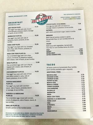 Menu photo 4 Joe's Bakery & Coffee Shop Austin, TX