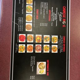 The menu