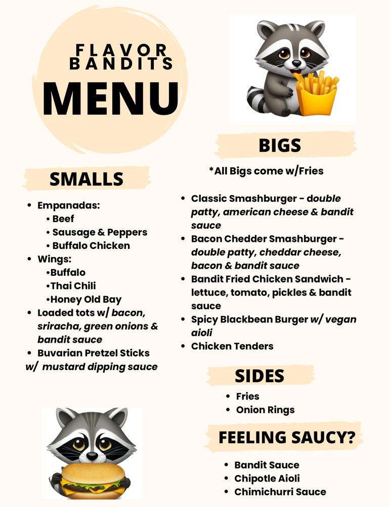 Flavor Bandits Food Truck Logo