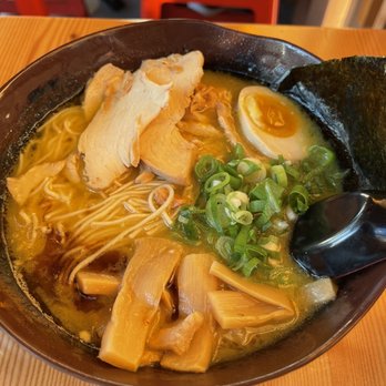 Mecha Noodle Bar - Shoyu Paitan Ramen - just ok, very salty, didn't like this as much as the classic tonkatsu - Ramen Near Me - Brookline, Massachusetts