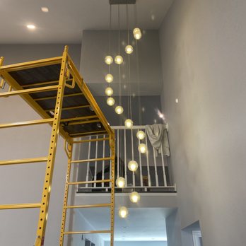 PRO Electrician Force - Front Entrance Chandelier light fixture install - Electricians Near Me PRO Electrician Force - Front Entrance Chandelier light fixture install - Electricians Near Me