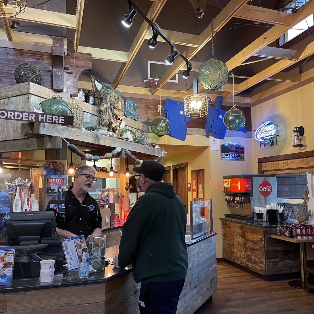 Tom's Fish N Chips - Inside and menu - Burgers Near Me - Cannon Beach, Oregon Tom's Fish N Chips - Inside and menu - Burgers Near Me - Cannon Beach, Oregon