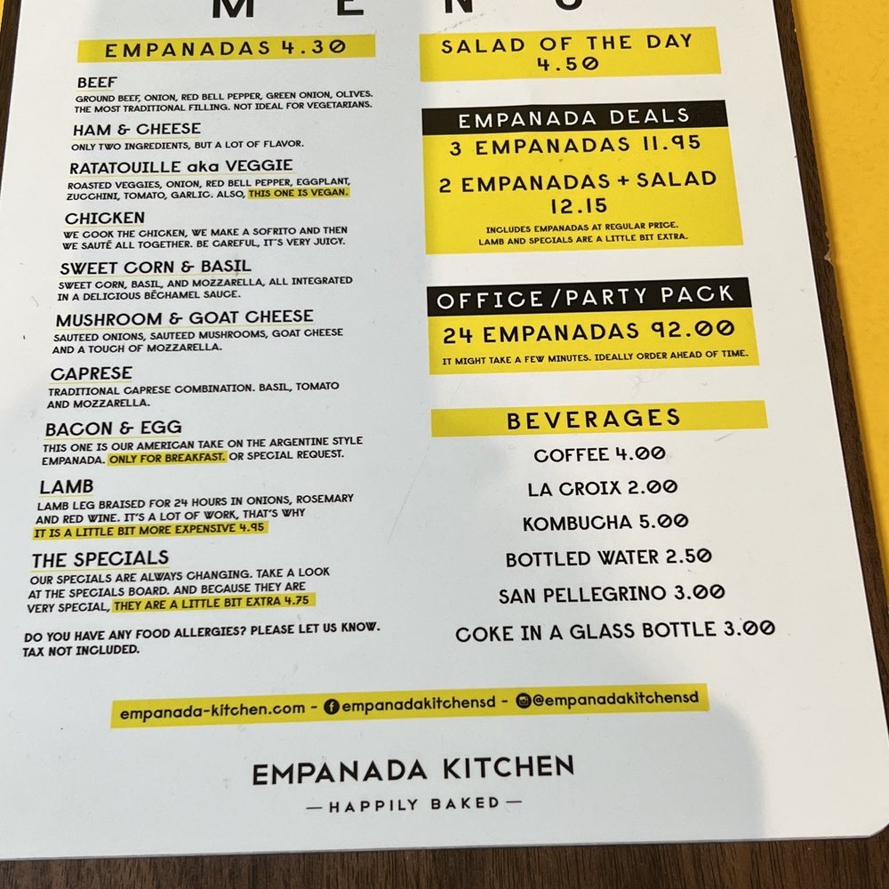 Empanada Kitchen - Menu 12/2022 - Argentine Near Me - San Diego, California Empanada Kitchen - Menu 12/2022 - Argentine Near Me - San Diego, California