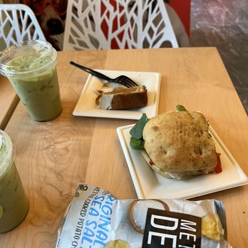 Lucky Dog Central - Turkey and feta sandwich pot, pumpkin loaf, and iced Matcha latte. - Pet Stores Near Me - Wildwood, Missouri Lucky Dog Central - Turkey and feta sandwich pot, pumpkin loaf, and iced Matcha latte. - Pet Stores Near Me - Wildwood, Missouri