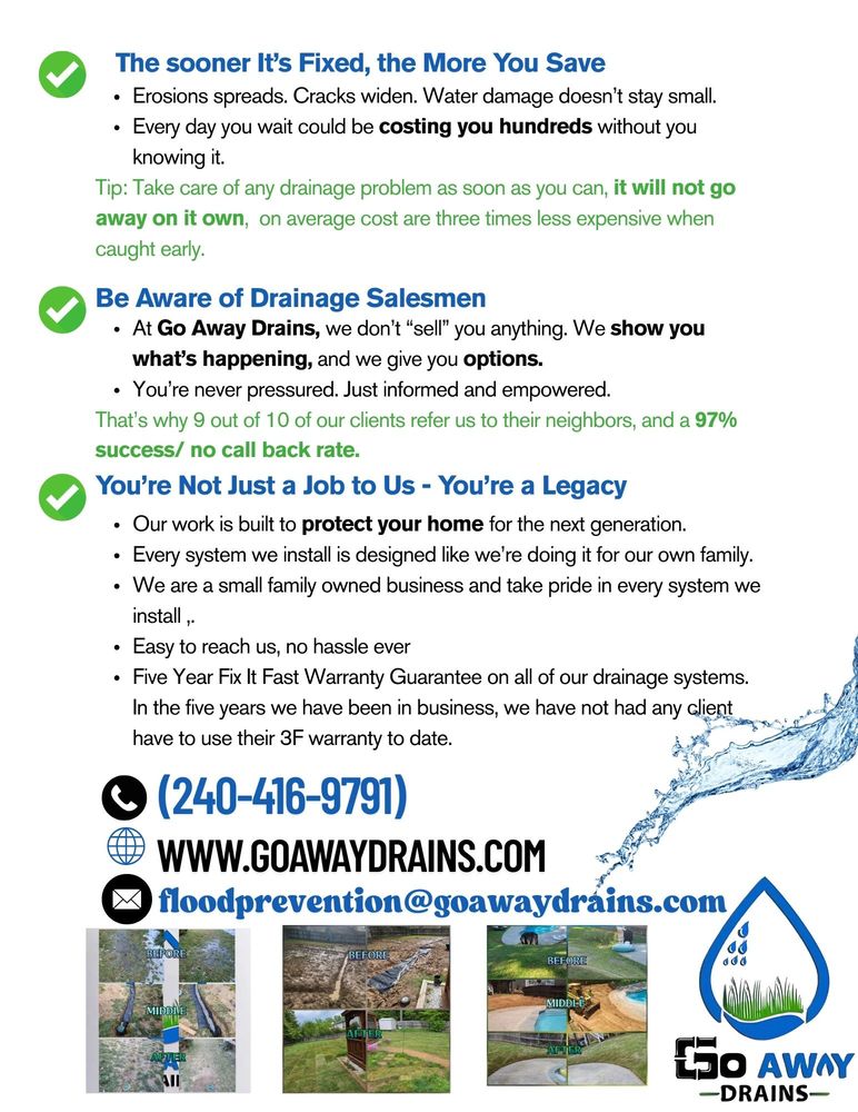 Slide of Go Away Drains