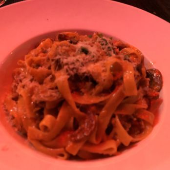 Vittoria - Tagliatelle spicy sausage and mushroom pasta - Italian Near Me - Edinburgh, EDH