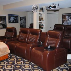 Listening Room - Large screen home theater - including the seats.