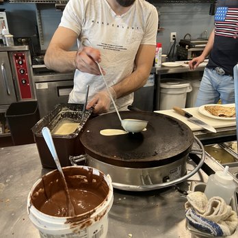 Crepe Daddy - a man making a chocolate cake - Waffles Near Me - Ocean City, Maryland Crepe Daddy - a man making a chocolate cake - Waffles Near Me - Ocean City, Maryland