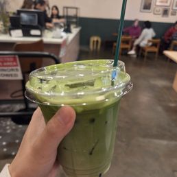 Jasmine matcha with oat milk Jasmine matcha with oat milk