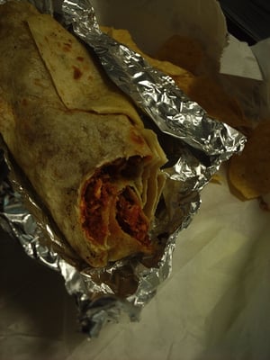 Photo of Jose Bernstein's - Los Angeles, CA, US. Chorizo Breakfast Burrito w/ Chips