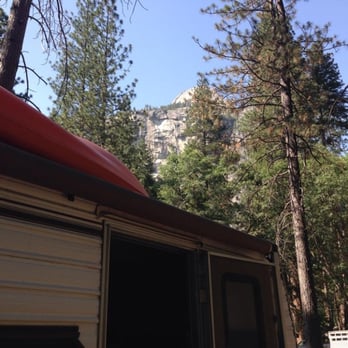 North Pines Campground - Our trailer from site 101 - Campgrounds Near Me - Yosemite Valley, California North Pines Campground - Our trailer from site 101 - Campgrounds Near Me - Yosemite Valley, California
