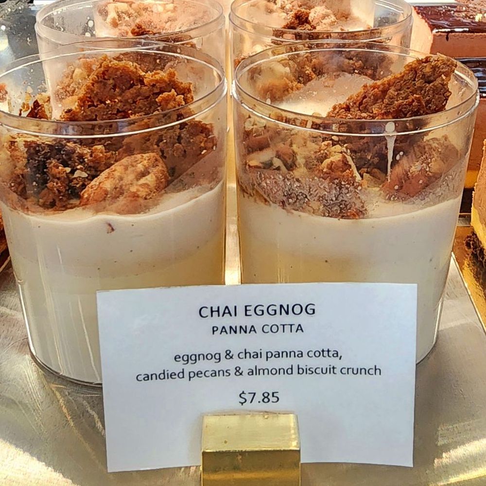 Pourquoi Pas - Chai Eggnog Panna Cotta - Bakeries Near Me - Coquitlam, British Columbia