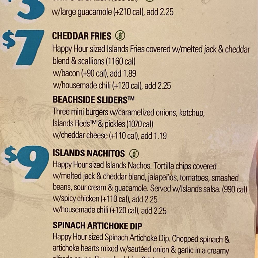 Islands Restaurant - Happy Hour food 11/24/25 - Burgers Near Me - San Diego, California