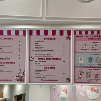 Hello Kitty Cafe - Drink Menu & Merchandise Pricing (July 2026) - Themed Cafes Near Me - Santa Clara, California Hello Kitty Cafe - Drink Menu & Merchandise Pricing (July 2026) - Themed Cafes Near Me - Santa Clara, California