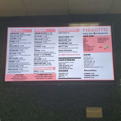 Menu photo 2 Pikadiyo Coral Gables, FL