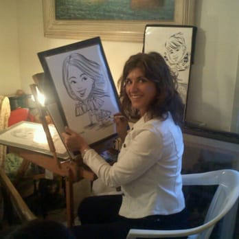 Toons By Darci Herbold - Darci hard at work at a birthday party - Caricatures Near Me Toons By Darci Herbold - Darci hard at work at a birthday party - Caricatures Near Me