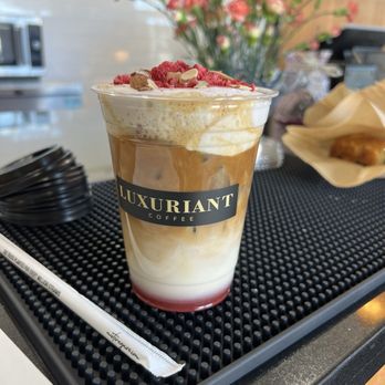 Luxuriant Coffee - Raspberry latte - Coffee & Tea Near Me - Riverside, California