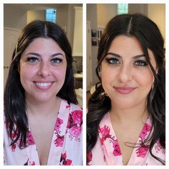 To Make Beautiful - Before and after for this gorgeous bridesmaid - Makeup Artists Near Me - Stoneham, Massachusetts