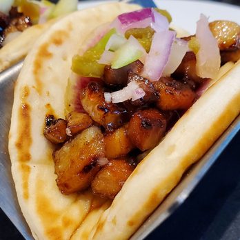 StoneHome Brewing - $13 Pork Belly Taco Trio on Naan (great with a stout - yum) - Breweries Near Me - Bismarck, North Dakota