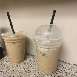 two cups of iced coffee two cups of iced coffee