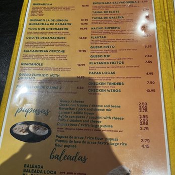 Tipicos Los Reyes - Menu - Salvadoran Near Me - Manassas, Virginia