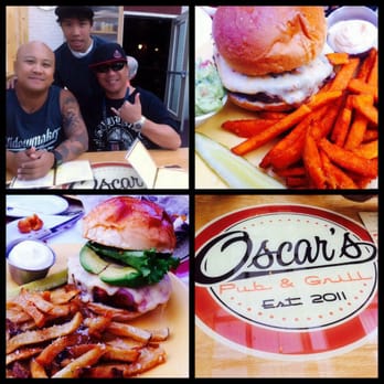 Oscar's Pub & Grill - The Big O & the Aloha burgers...enjoyed by these LA boys! - New American Near Me - Milwaukee, Wisconsin
